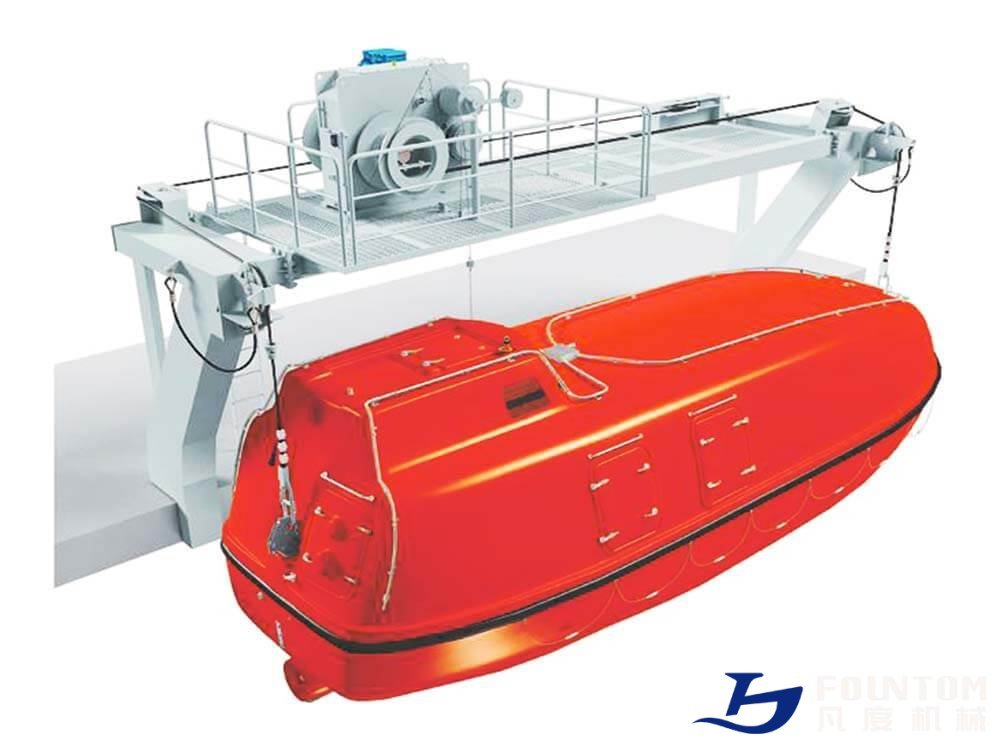 Qingdao Beihai Boatbuilding Lifeboat Davit BD-PV125 & Winch BW-HL75