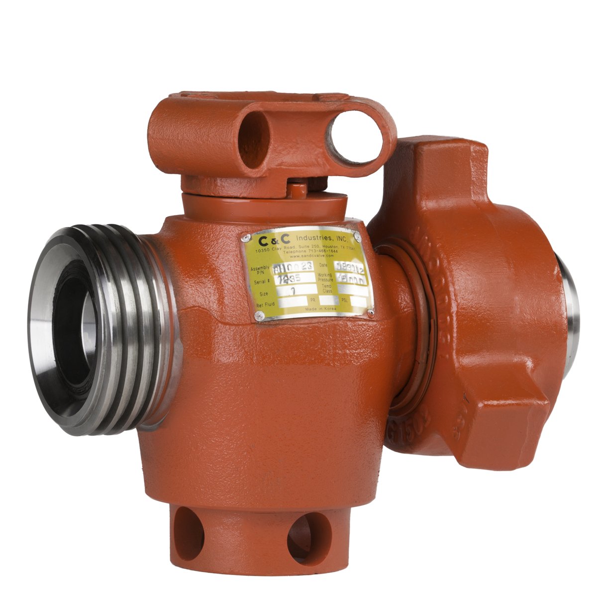 Fluid Control Service Coiled Tubing Swivel 15K CWP Flange x 3 Inch Fig 1502 M x 3 Inch Fig 1502 M Ball Dropper