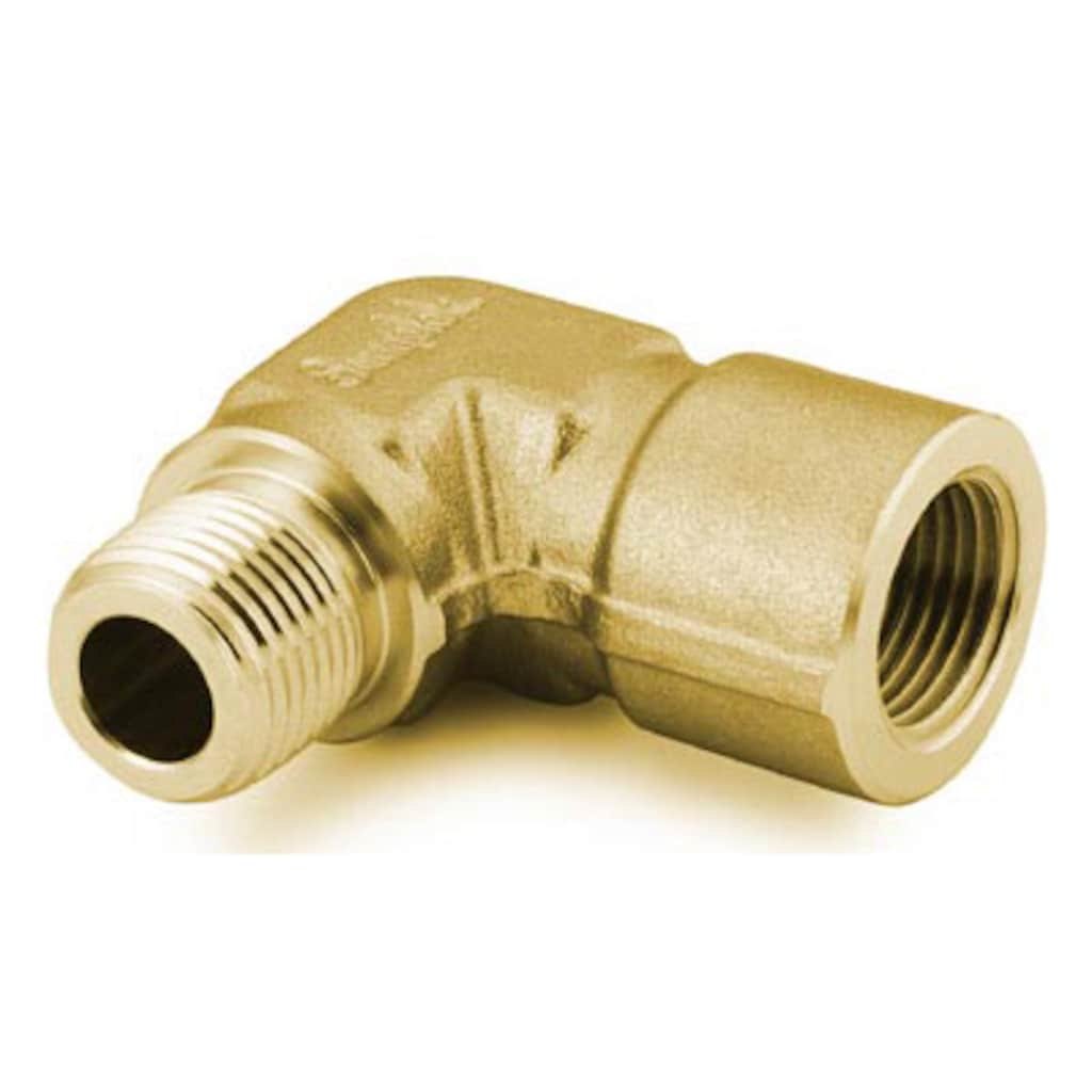Swagelok Brass Pipe Fitting, Street Elbow, 3/8 in. Female NPT x 3/8 in. Male NPT