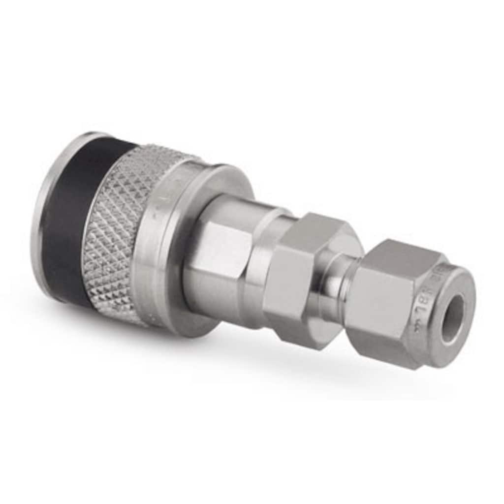 Swagelok Corps de raccord rapide d'instrumentation en acier inoxydable, Cv de 0,2, raccord pour tube Swagelok 1/4 po, clé noire