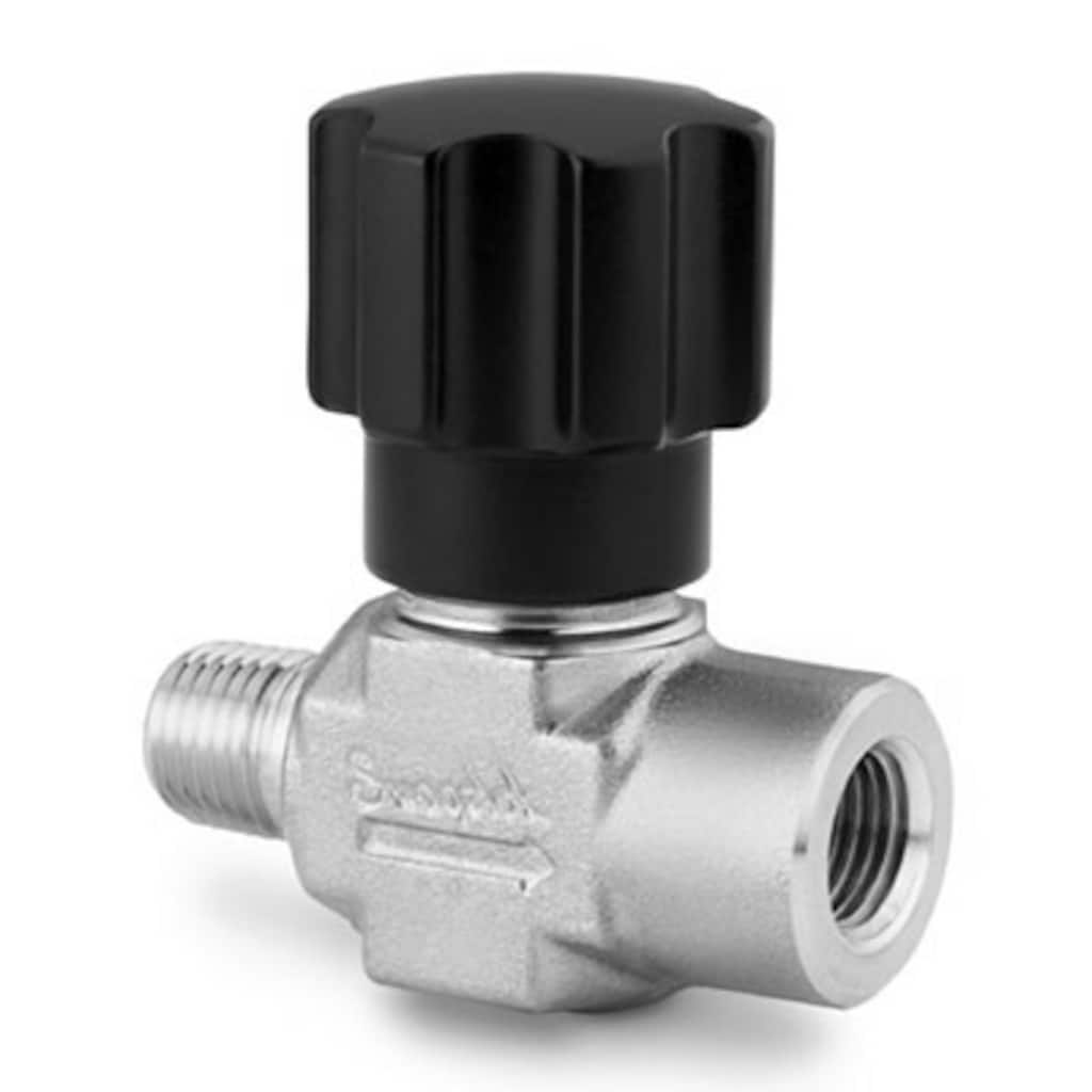 Swagelok Regulier- und Absperrnadelventil mit nichtdrehender Spindel, Edelstahl, 1/4 Zoll NPT-Außengewinde x 1/4 Zoll NPT-Innengewinde, Cv 0,53