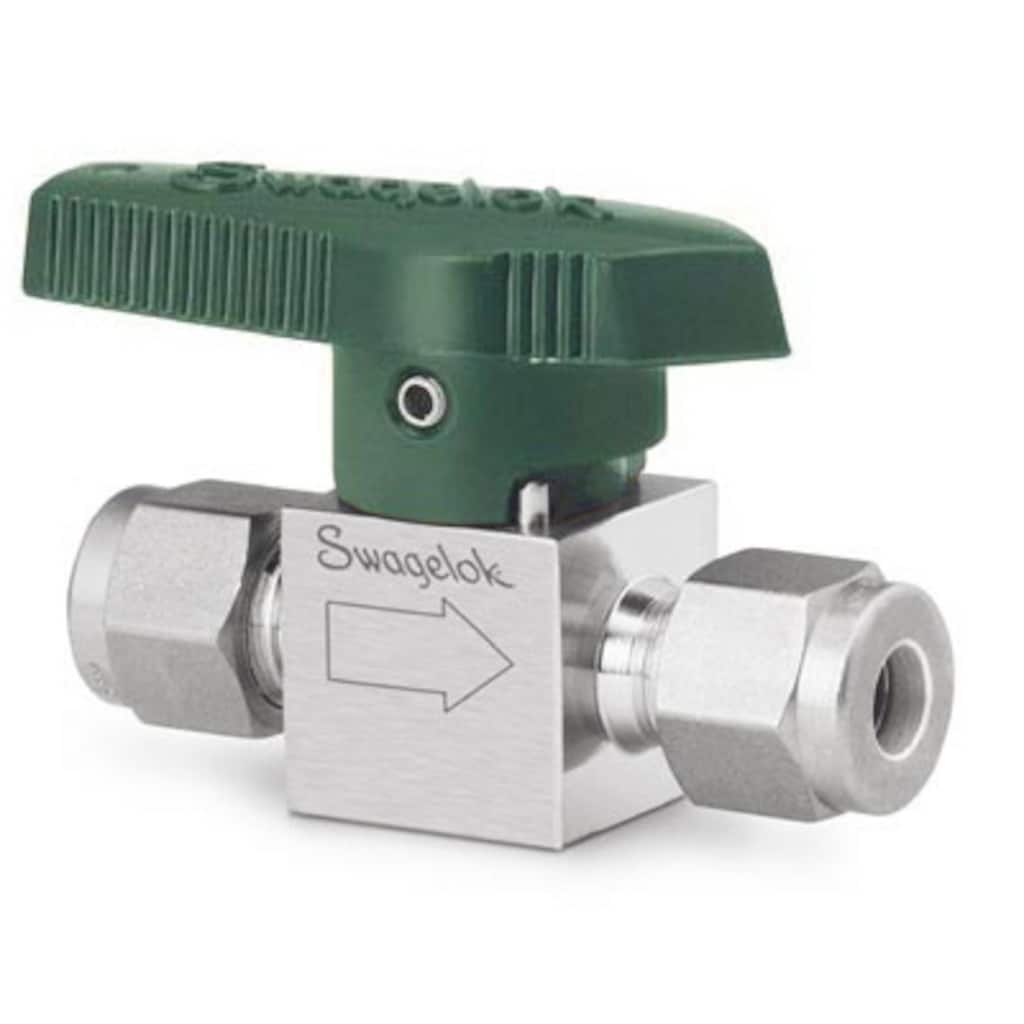 Swagelok Stainless Steel Quarter Turn Instrument Plug Valve, 12 mm Swagelok Tube Fitting, 4.8 Cv
