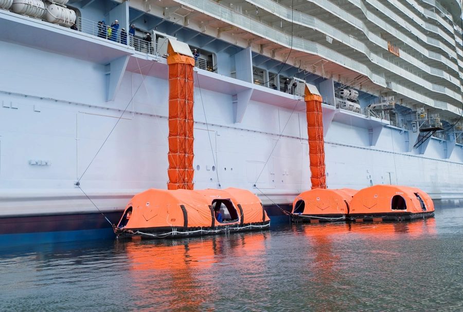 Viking Life-Saving Equipment Evacuation Dual Chute, VEDC 2.1, 2.2, 2.3, 2.4, 2.4.1, 2.5, 2.7 and 2.8