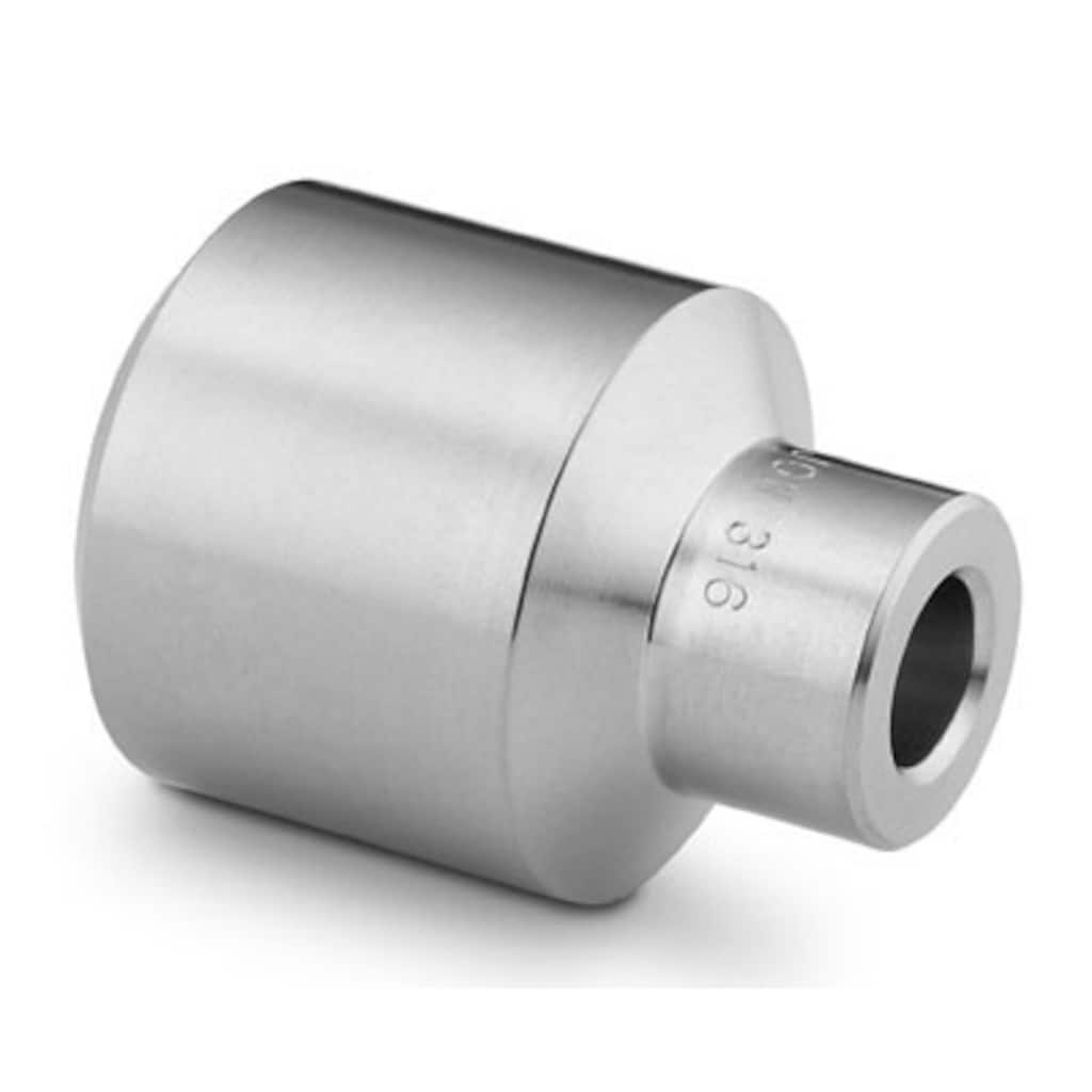 Swagelok 316 Stainless Steel Pipe Weld to Tube Socket Weld Adapter, 3/4 in. Pipe x 1/2 in. Tube Socket
