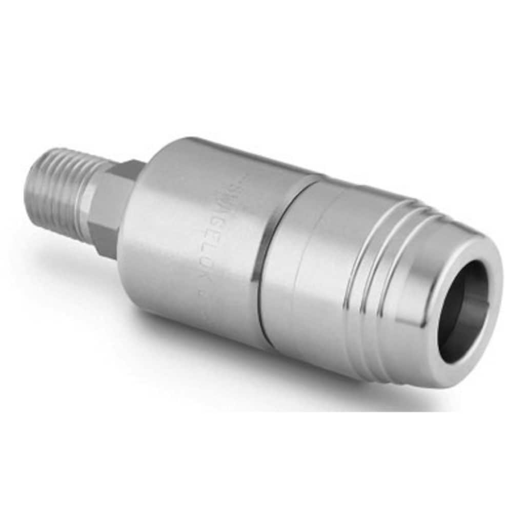Swagelok Stainless Steel PTFE Sealed Quick Connect Body, 0.2 Cv, 1/4 in. Male NPT