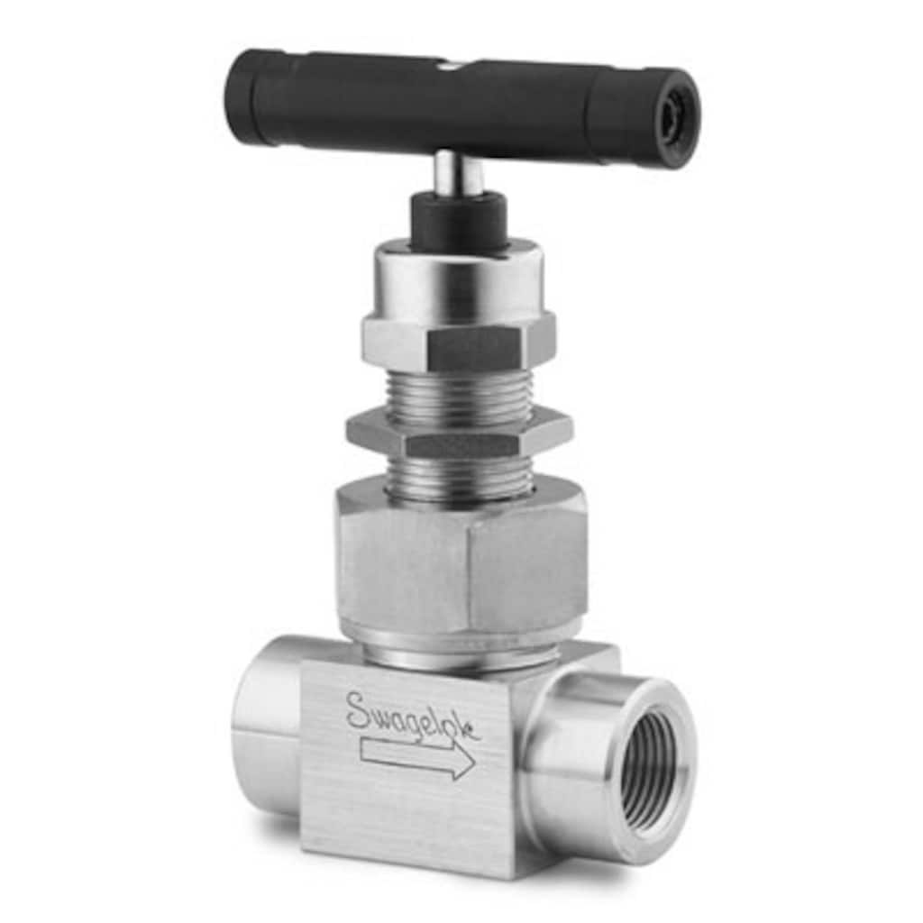 Swagelok Regulier- und Absperrnadelventil für rauen Einsatz, Edelstahl, 1/2 Zoll NPT-Innengewinde, Cv 2,4, Kugelspindel, Grafoil-Packung