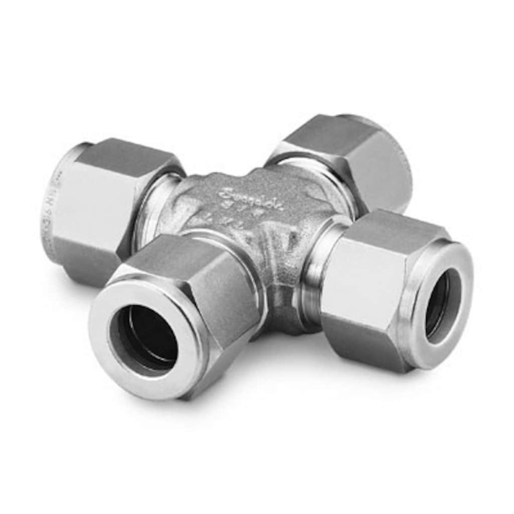 Swagelok Stainless Steel Swagelok Tube Fitting, Union Cross, 1/2 in. Tube OD