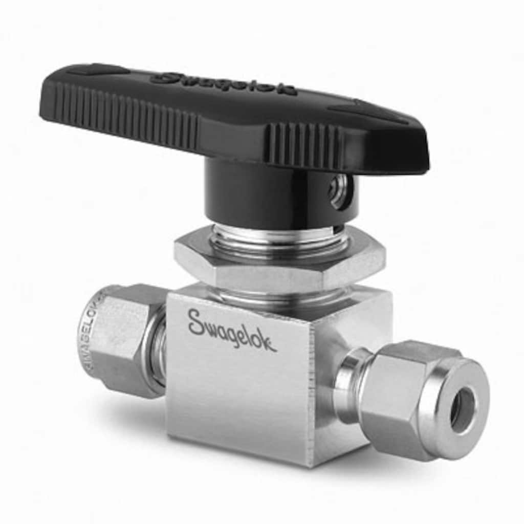 Swagelok Stainless Steel 1-Piece 40G Series Ball Valve, 0.6 Cv, 6 mm Swagelok Tube Fitting, No Lube, SC-11 Cleaned