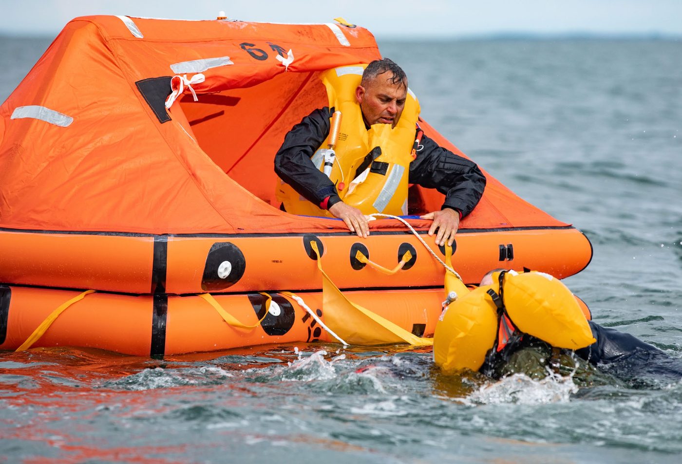 Survitec Group 50 man Open Reversible Inflatable Liferaft - HSC pack. / Trademarks: SURVITEC, ENDURA, CREWSAVER, ELLIOT, DSB, SURVITECZODIAC, RFD, SSP, BRUDE, RFD TOYO