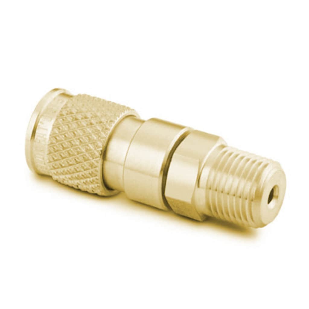 Swagelok Corps de raccord rapide miniature en laiton, Cv de 0,05, filetage NPT mâle 1/8 po