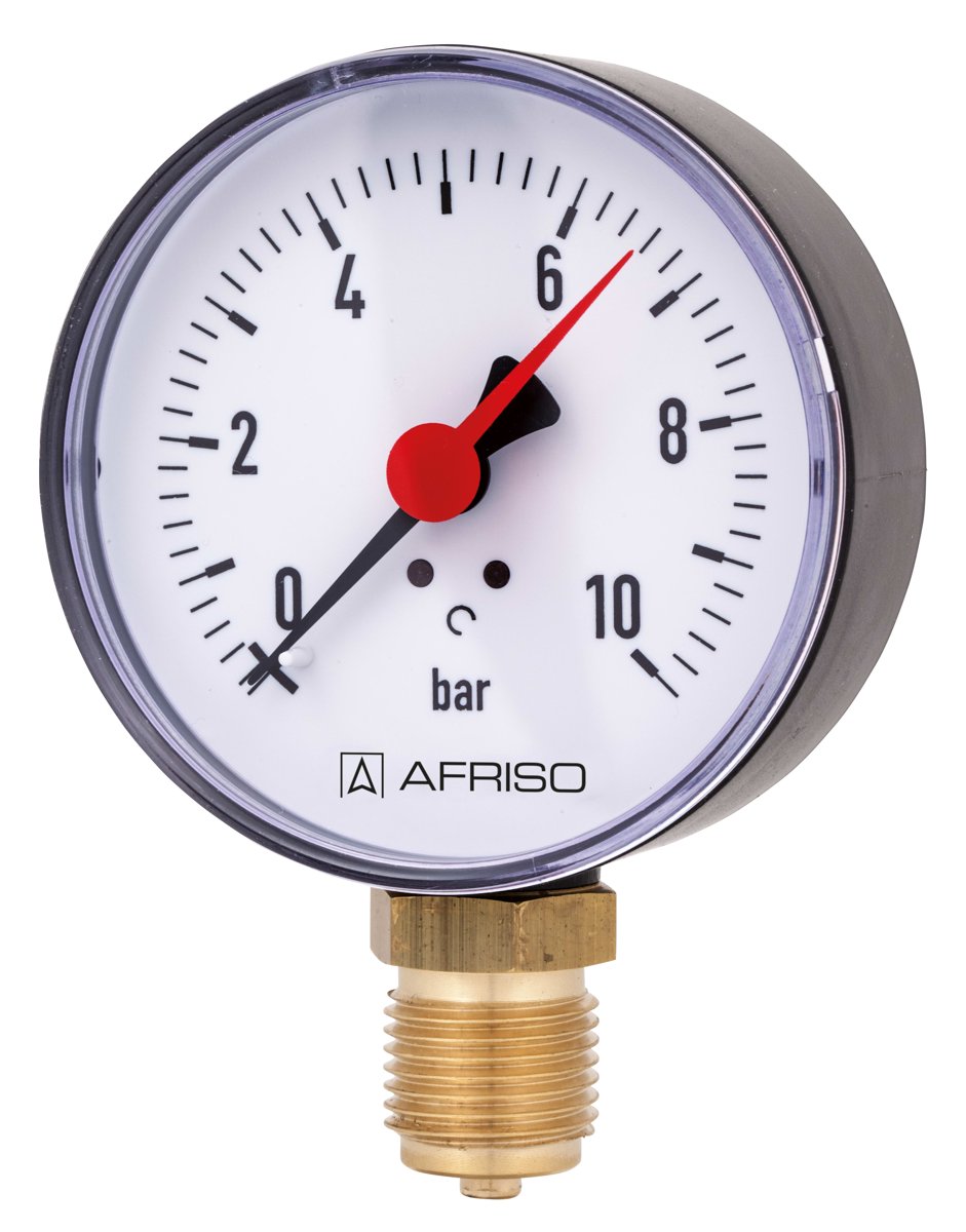 AFRISO Bourdon tube pressure gauge RF80 rad | 63565