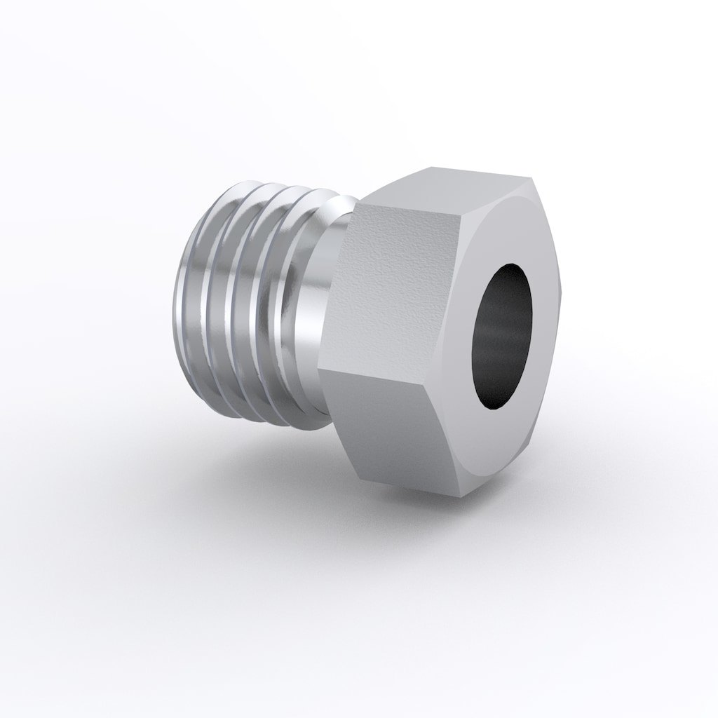 Swagelok 316 Stainless Steel IPT Series Gland, 1/4 in. Medium Pressure Coned and Threaded Connection, 20 000 psi (1379 bar)