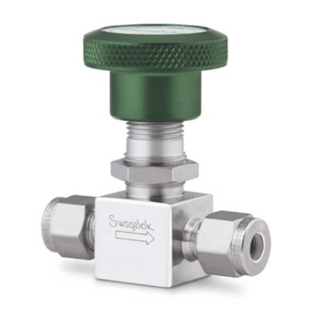 Swagelok Stainless Steel Bellows Sealed Valve, Welded, SS Stem Tip, 1/4 in. Swagelok Tube Fitting