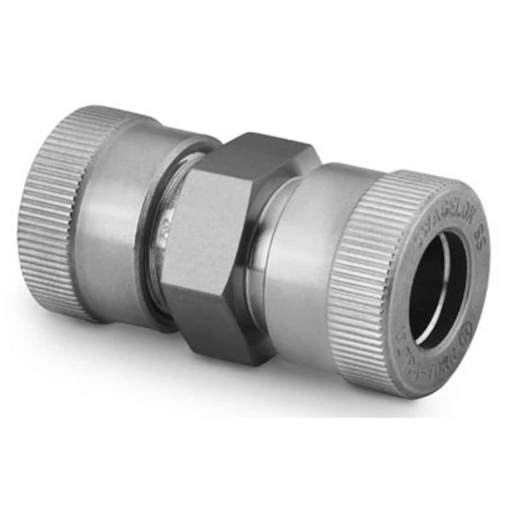 Swagelok Stainless Steel Ultra-Torr Vacuum Fitting, Union, 1/4 in. Tube OD