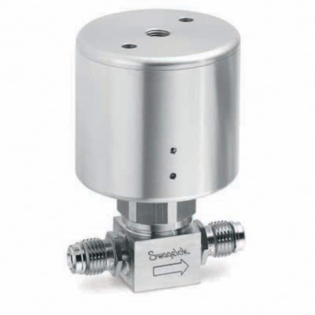 Swagelok 316L VIM-VAR UHP High Pressure Diaphragm Sealed Valve, 1/4 in. Male Swagelok VCR Fitting, SC-01 Cleaned, NC Actuator