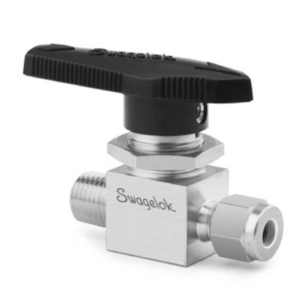 Swagelok Vanne à boisseau sphérique monobloc série 40G en acier inoxydable, Cv de 1,6, filetage NPT mâle 1/4 po x raccord pour tube Swagelok 1/4 po