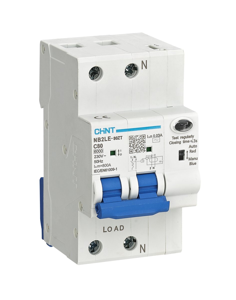 Chint Disjoncteur différentiel NB2LE-80ZT avec protection contre les surintensités (électronique)