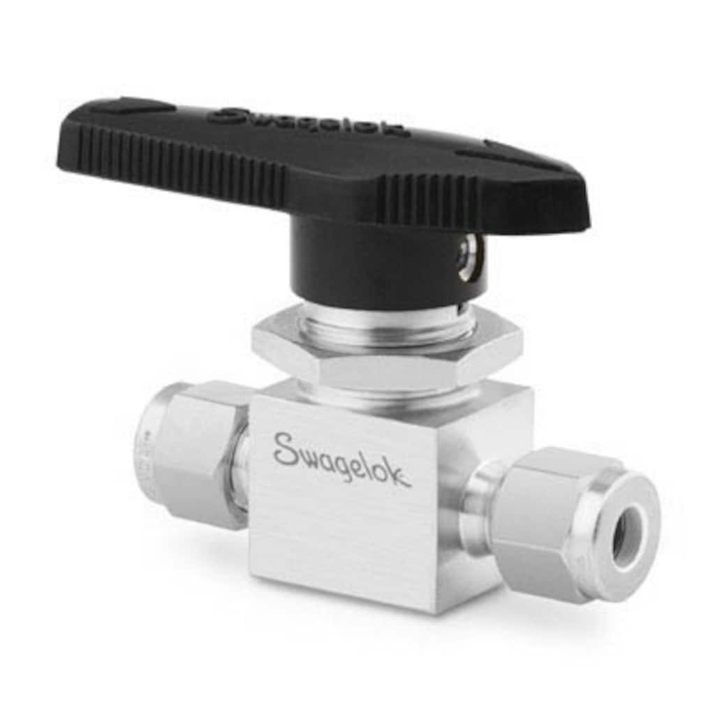 Swagelok Stainless Steel 1-Piece 40G Series Ball Valve, 0.1 Cv, 1/16 in. Swagelok Tube Fitting