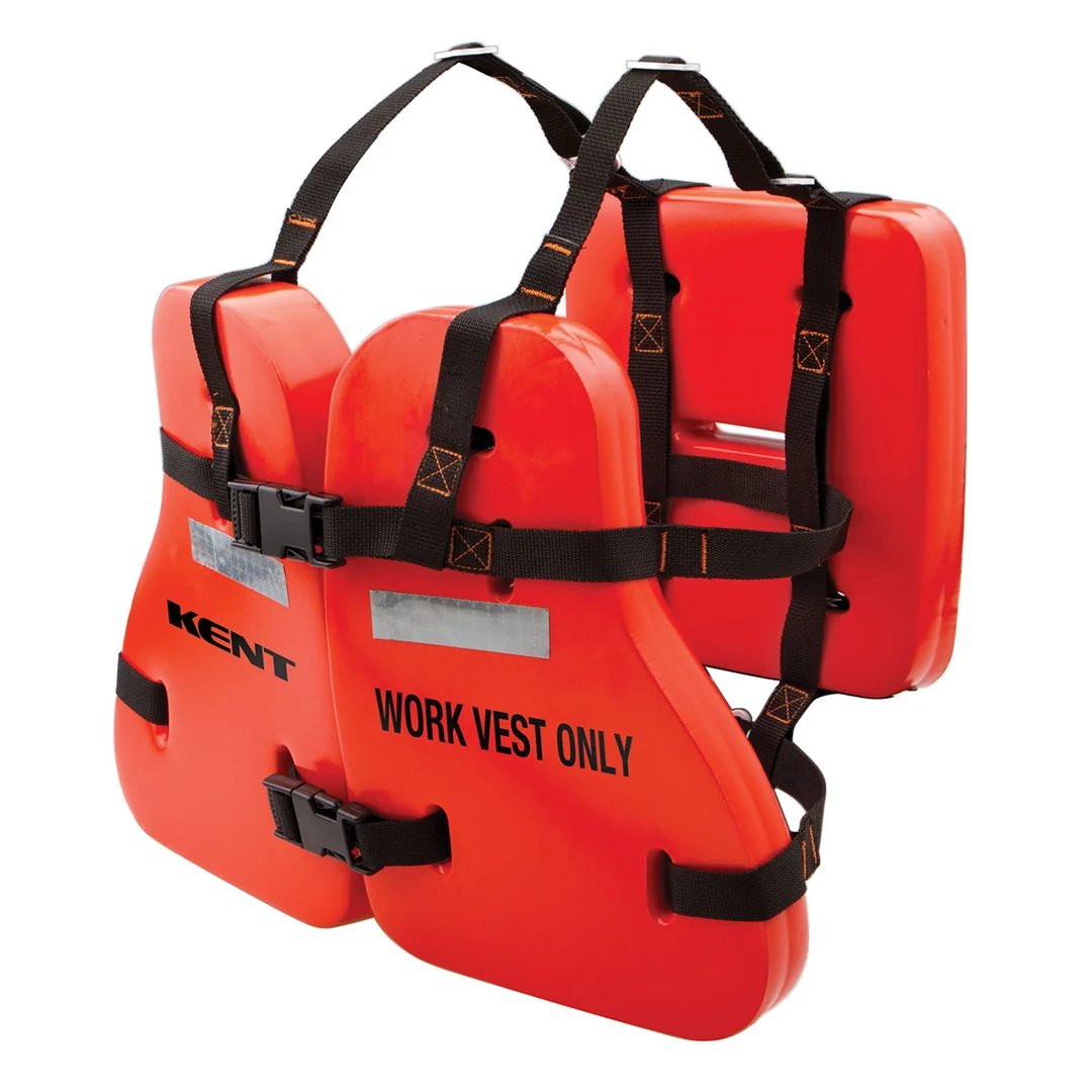 Kent Water Sports Holdings Inflatable Work Vest Model 2042WV, Adult Universal, Manually/Automatically inflated, "WORK VEST", Type V PFD with Type II Performance, approved "ONLY WHEN WORN".