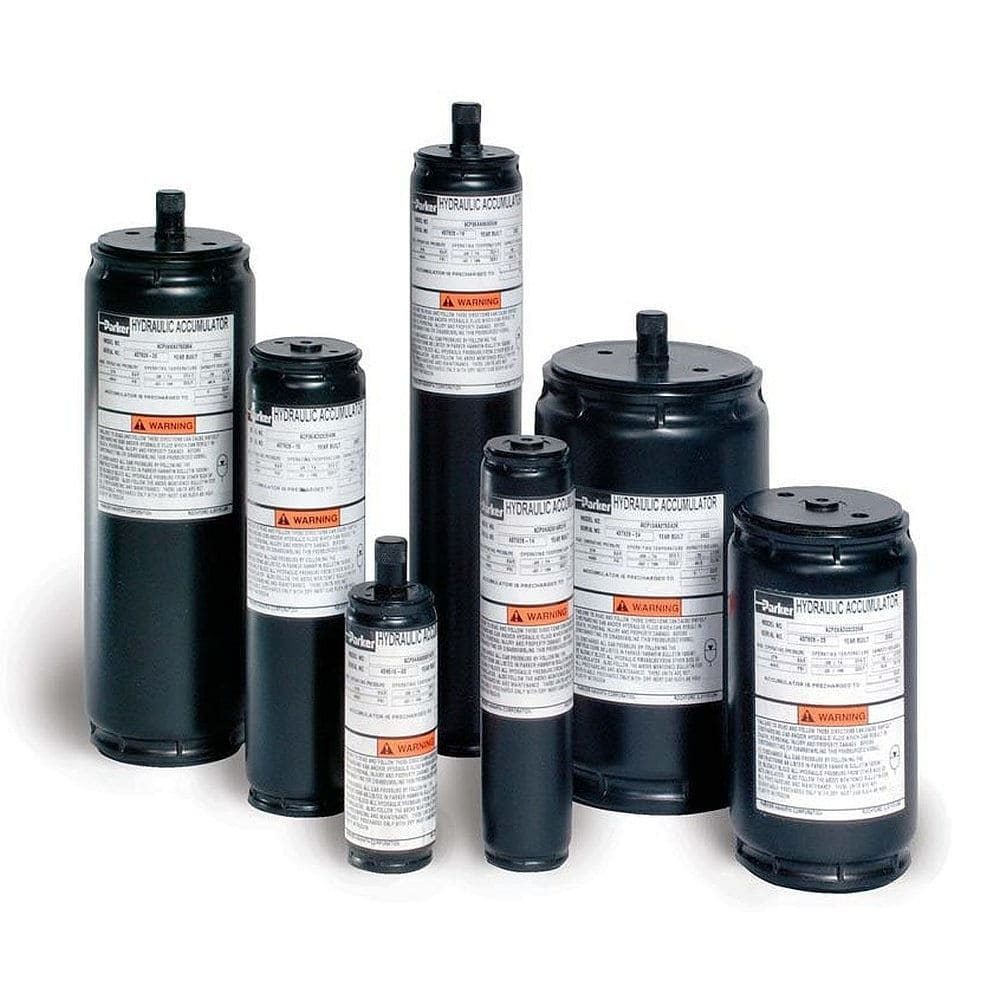 Parker Hannifin Corp. dba Accumulator & Cooler Division Piston Type Accumulator, Subsea and Non-Subsea Applications, Model No. A14L25410X013K, 110 Gallon Capacity, Model No. A14L18480X012K, 80 Gallon Capacity