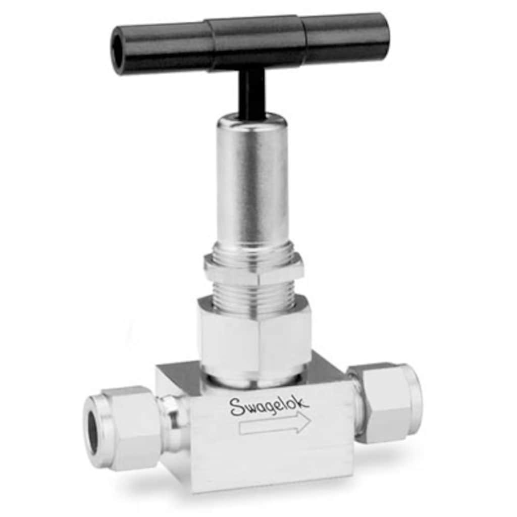 Swagelok Stainless Steel Bellows Sealed Valve, Welded, Spherical Stem Tip, 1/2 in. Swagelok Tube Fitting