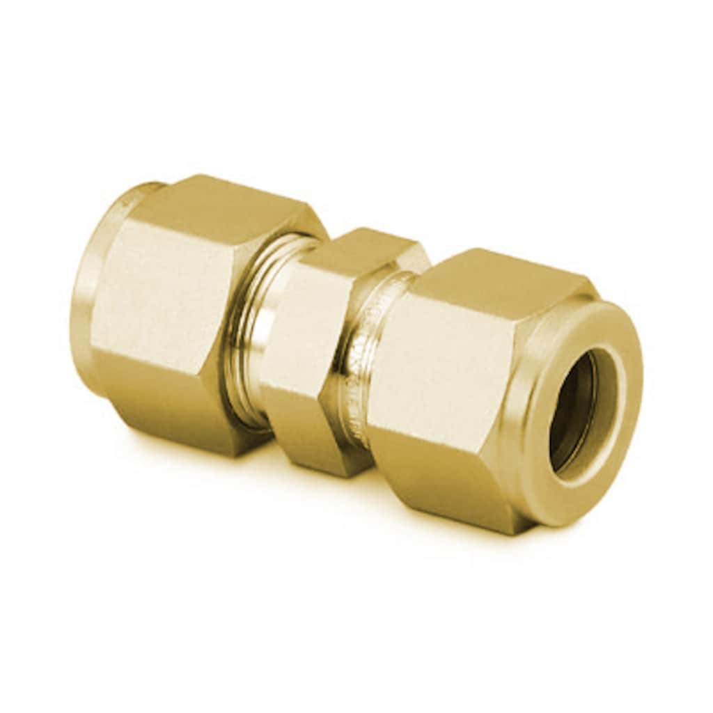 Swagelok Brass Swagelok Tube Fitting, Union, 1/8 in. Tube OD