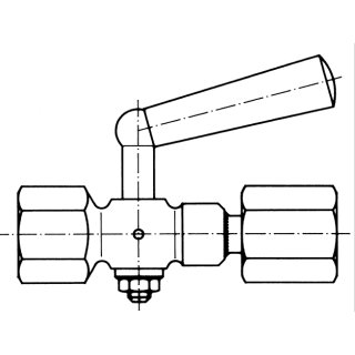 AFRISO Pressure gauge shut-off cock loose female x female