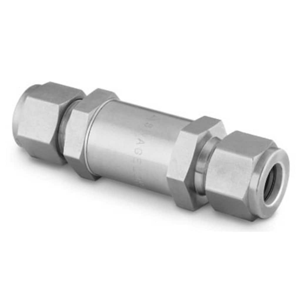 Swagelok Stainless Steel In-Line Particulate Filter, 3/8 in. Swagelok Tube Fitting, 60 Micron Pore Size