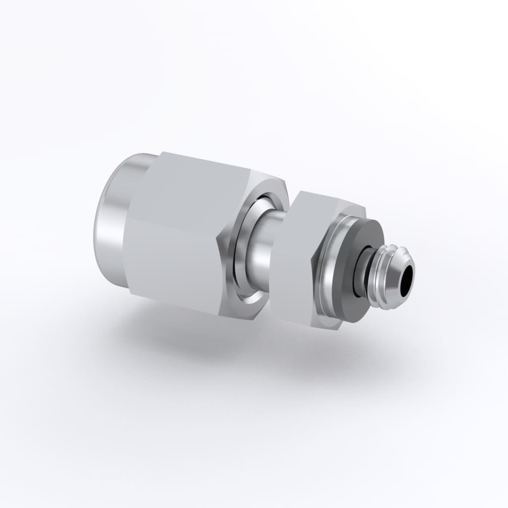Swagelok Stainless Steel Swagelok Tube Fitting, Male Connector, 1/4 in. Tube OD x #10-32 Male Thread