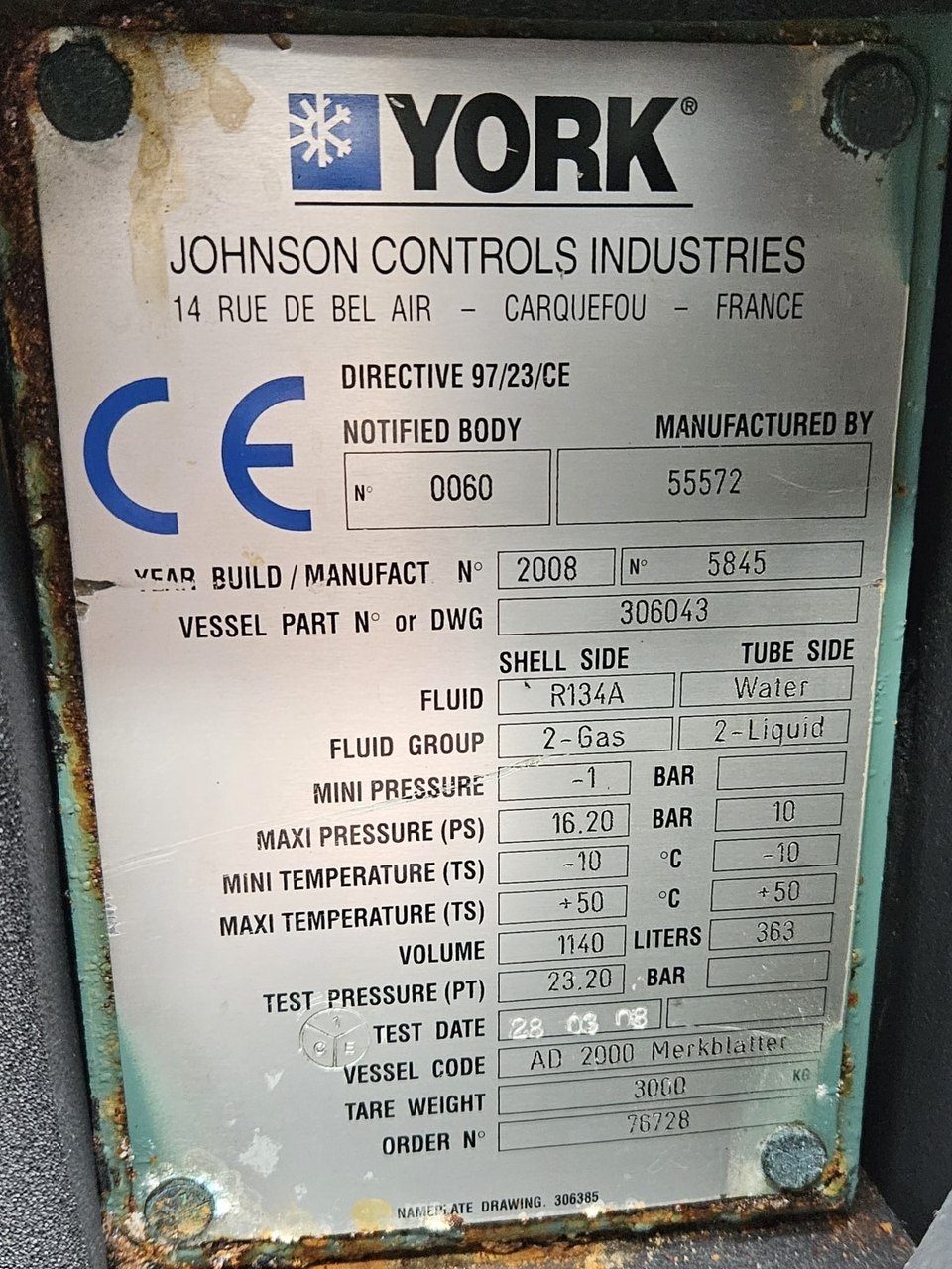 York/Johnson YSDM Self-Contained 5kW R134a