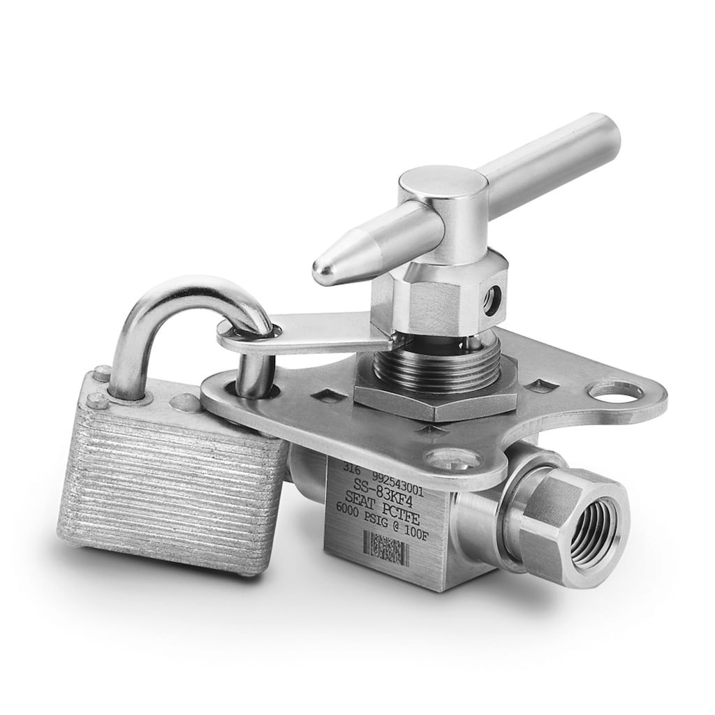 Swagelok Conjunto mando de barra de acero inoxidable con bloqueo para Válvula de Bola Trunnion Serie 83