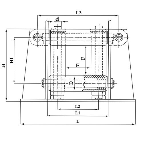 Boomarine JIS F2026-80 Four-roller Fairlead Type BA