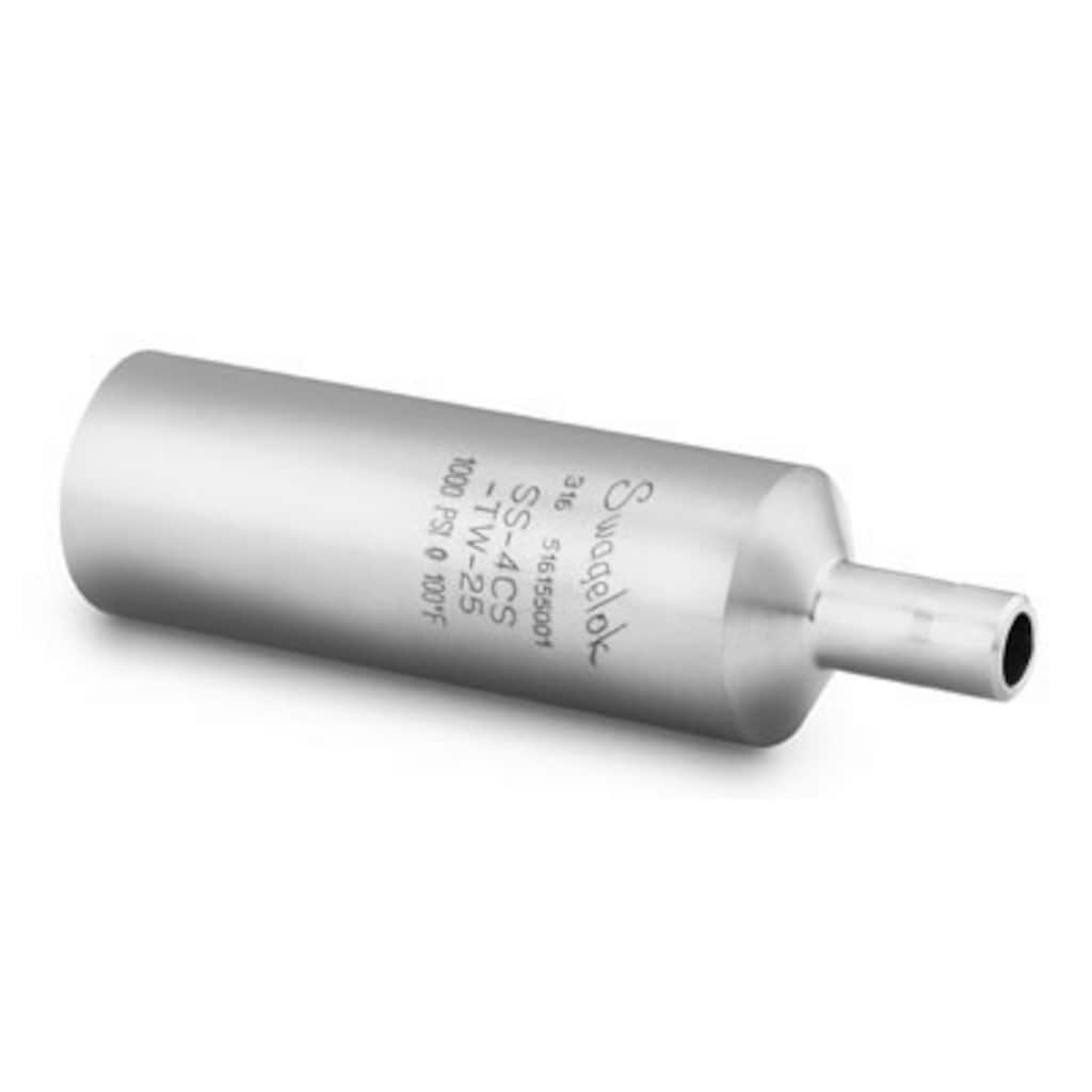 Swagelok 316 Stainless Steel Single Ended Miniature Sample Cylinder, 25 cm3, 1000 psig (68.9 bar)