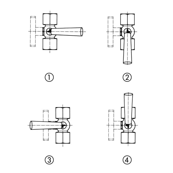 AFRISO pressure gauge shut-off cock with test flange 60 x 25 x 10 | 63091