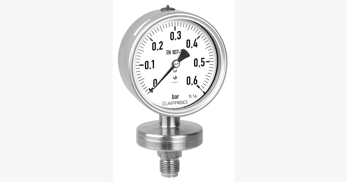 AFRISO Stainless steel diaphragm pressure gauges PF160FL | 88972402