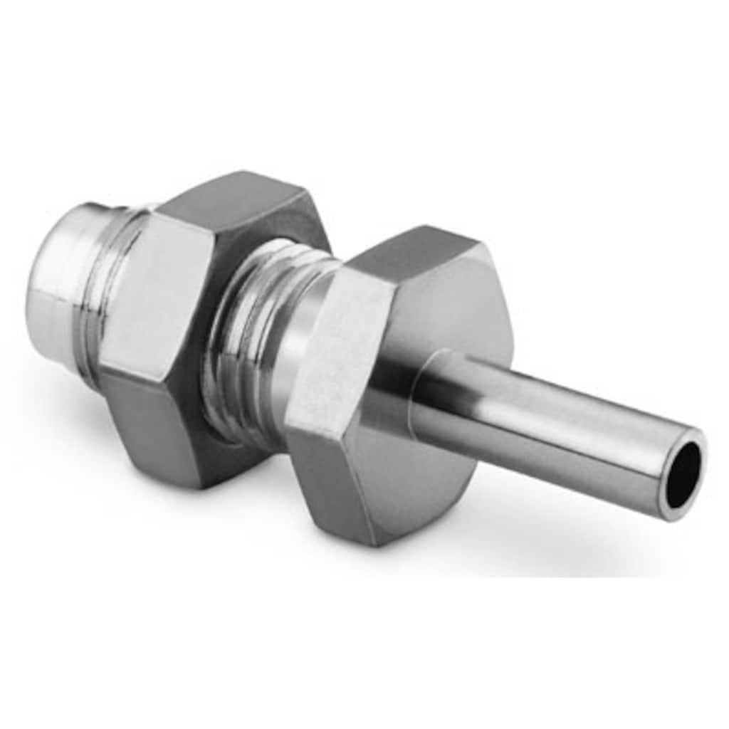 Swagelok 316L VAR VCR Face Seal Fitting, Short Tube Butt Weld Bulkhead Connector Body, 1/4 in. VCR x 1/4 in. TBW, SC-01 Clean