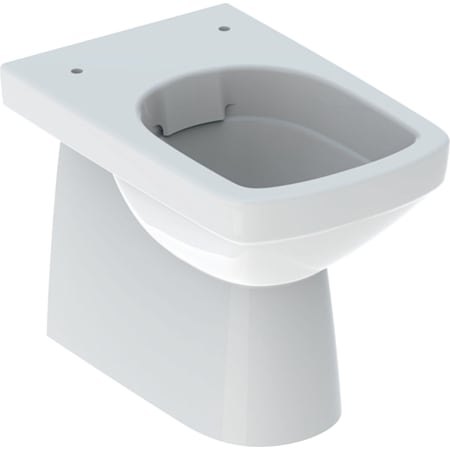 Geberit Selnova Square floor-standing WC, square, washdown, back-to-wall, horizontal or vertical outlet, semi-shrouded, Rimfree