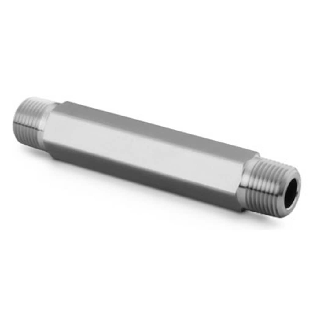 Swagelok Stainless Steel Pipe Fitting, Hex Long Nipple, 1/2 in. Male NPT, 2 in. Length