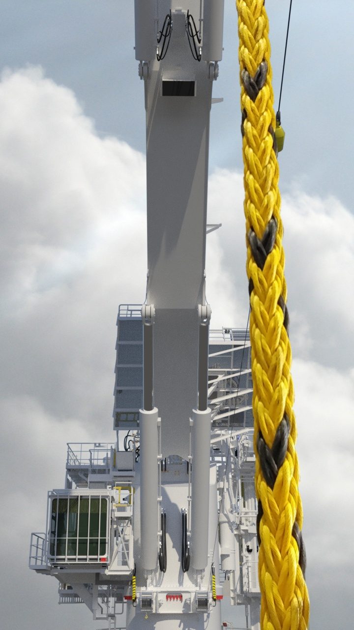 MacGregor FibreTrac – Fibre-Rope AHC Offshore Crane