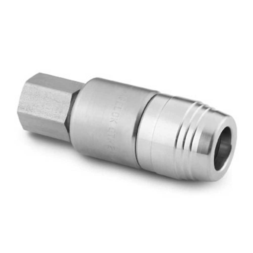 Swagelok Corps de raccord rapide en acier inoxydable, étanchéité PTFE, Cv de 0,2, filetage NPT femelle 1/4 po