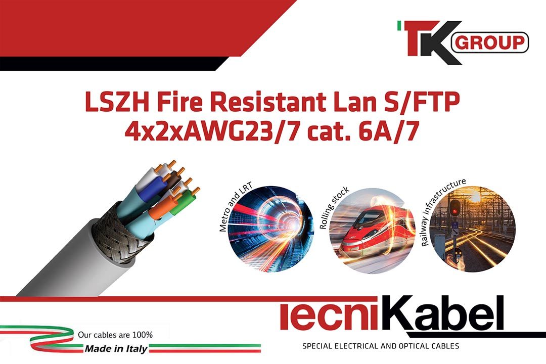 TecniKabel TKSEA FIRE RESISTANT LAN S/FTP 23AWG FLEX LSZH CABLE Cat 6A, TKSEA FIRE RESISTANT LAN S/FTP 23AWG FLEX LSZH CABLE Cat 7