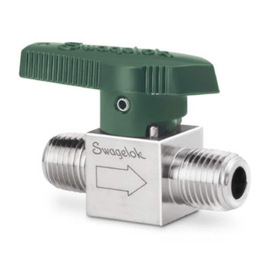 Swagelok Stainless Steel Quarter Turn Instrument Plug Valve, 1/2 in. MNPT, 2.4 Cv