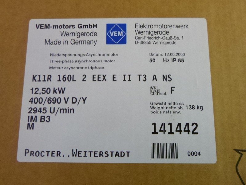 vem IE3-K11R 160 L2