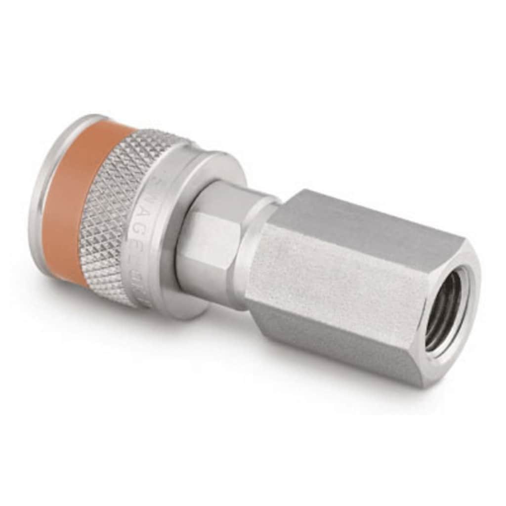 Swagelok Stainless Steel Instrumentation Quick Connect Body, 0.2 Cv, 1/4 in. Female NPT, Orange Key
