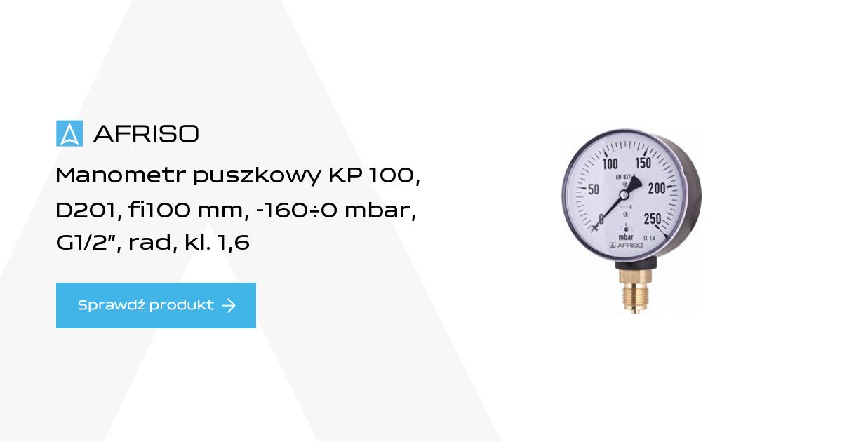AFRISO Standard capsule pressure gauges KP100 | 35108201