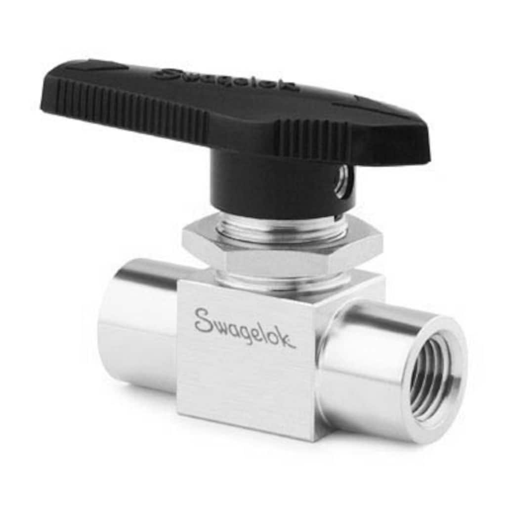 Swagelok Stainless Steel 1-Piece 40G Series Ball Valve, 0.5 Cv, 1/8 in. FNPT