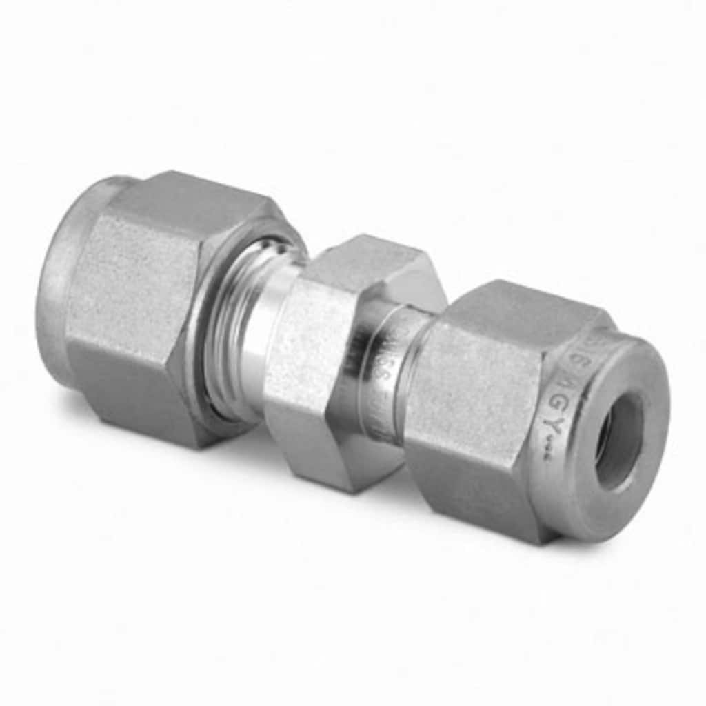 Swagelok Stainless Steel Swagelok Tube Fitting, Union, 10 mm x 1/4 in. Tube OD