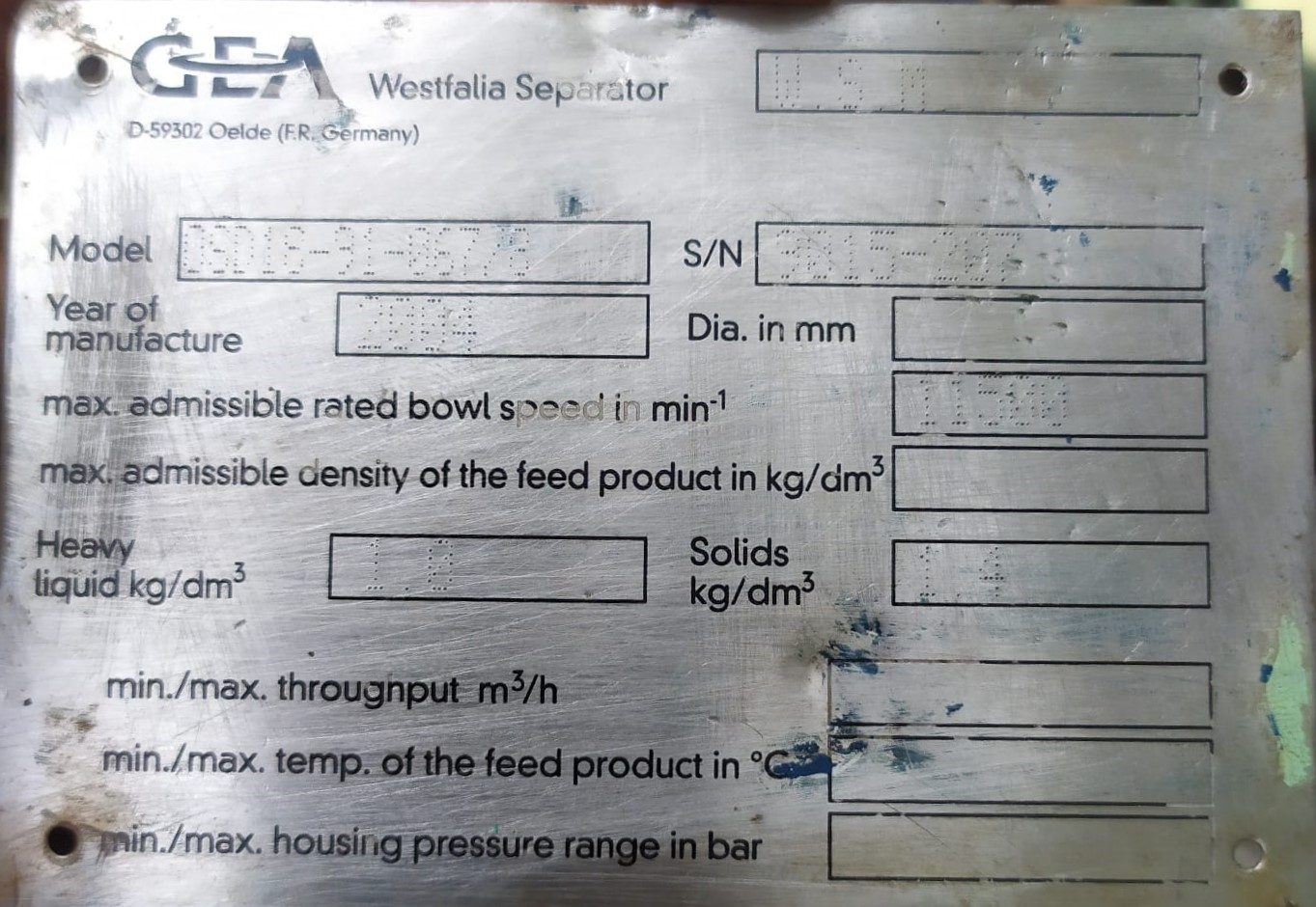 GEA Westfalia OSD 18