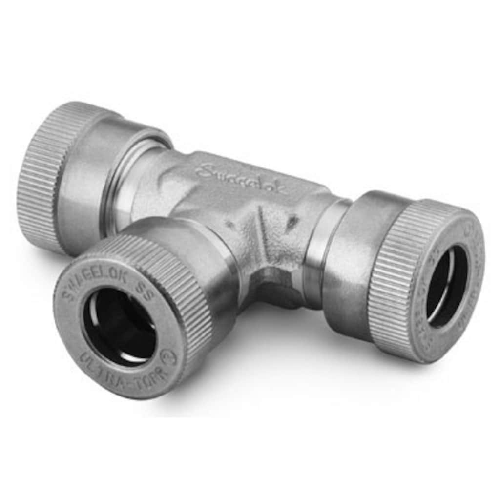 Swagelok Stainless Steel Ultra-Torr Vacuum Fitting, Union Tee, 1/4 in. Tube OD