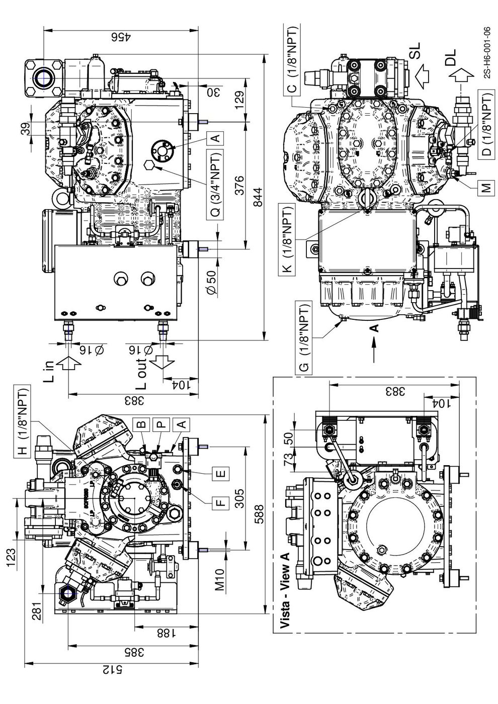 Dorin 2S-H Series – two-stage semi-hermetic HFC/HFO (e.g. 2S-H2000)